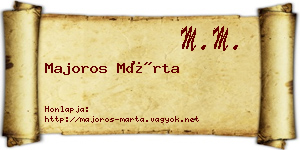 Majoros Márta névjegykártya