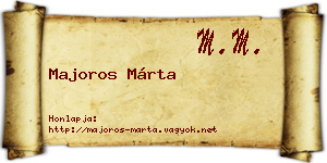 Majoros Márta névjegykártya