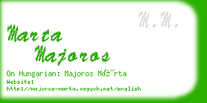 marta majoros business card